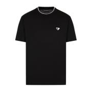 Emporio Armani Eagle Branding Bomull T-shirt i svart Black, Herr