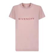 Givenchy Logo T-Shirt Pink, Dam