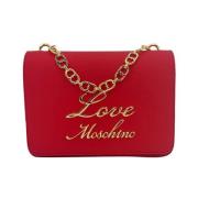 Love Moschino Röd handväska med kedjehandtag Red, Dam