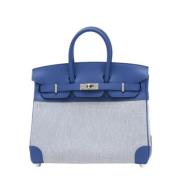 Hermès Vintage Pre-owned Canvas handvskor Blue, Dam