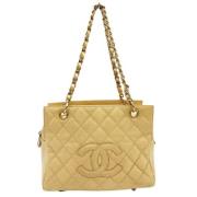 Chanel Vintage Pre-owned Laeder chanel-vskor Beige, Dam