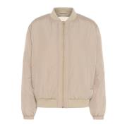 Cream Silver Mink Bomberjacka Beige, Dam