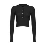 Pinko Stilren Stickad Topp Black, Dam