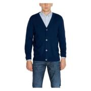 Jack & Jones Blå V-ringad Kofta Knappar Blue, Herr