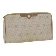 Dior Vintage Pre-owned Laeder kuvertvskor Beige, Dam