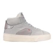 Santoni Montone Läder Sneakers Gray, Dam