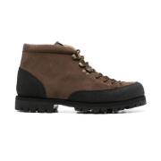 Paraboot Brun Mocka Panel Lace-up Stövlar Brown, Herr