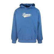 Barrow Blå hoodie med fram- och baksida tryck Blue, Herr