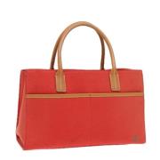 Burberry Vintage Pre-owned Canvas handvskor Orange, Dam