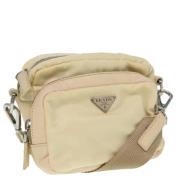 Prada Vintage Pre-owned Nylon prada-vskor Beige, Dam