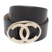 Chanel Vintage Pre-owned Laeder skrp Black, Dam