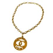 Chanel Vintage Pre-owned Metall chanel-smycken Yellow, Dam