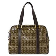 Fendi Vintage Pre-owned Canvas totevskor Brown, Dam