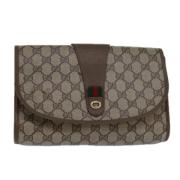 Gucci Vintage Pre-owned Canvas kuvertvskor Beige, Dam