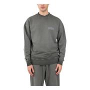 Msgm Logo Sweatshirt Reflective Regular Fit Gray, Herr