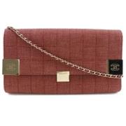 Chanel Vintage Pre-owned Canvas chanel-vskor Red, Dam