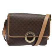 Celine Vintage Pre-owned Canvas axelremsvskor Brown, Dam