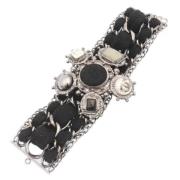 Chanel Vintage Pre-owned Metall armband Black, Dam