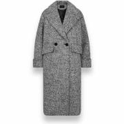 Copenhagen Muse Elegant Them Coat Uppgradera Modern Garderob Gray, Dam