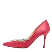 Manolo Blahnik Pre-owned Pre-owned Satin klackskor Pink, Dam