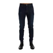 Frankie Morello Slim Fit Blå Tvätt Jeans Blue, Herr