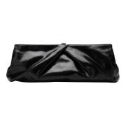 Dries Van Noten Mjuk Crisp Clutch Väska Black, Dam