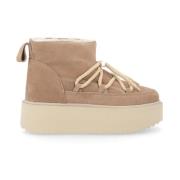 Inuikii Beige Låga Plattforms Sandaler Beige, Dam