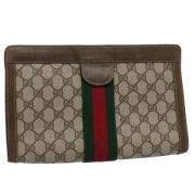 Gucci Vintage Pre-owned Canvas kuvertvskor Beige, Dam