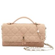 Dior Vintage Pre-owned Tyg handvskor Beige, Dam