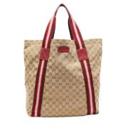 Gucci Vintage Pre-owned Canvas gucci-vskor Beige, Dam