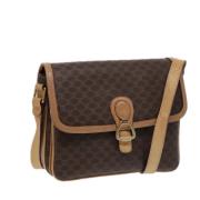 Celine Vintage Pre-owned Canvas axelremsvskor Brown, Dam