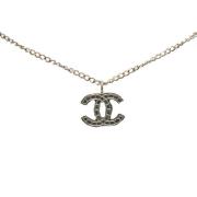 Chanel Vintage Pre-owned Silver halsband Gray, Dam