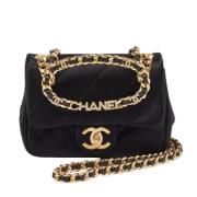 Chanel Vintage Pre-owned Tyg chanel-vskor Black, Dam