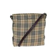 Burberry Vintage Pre-owned Canvas axelremsvskor Beige, Dam