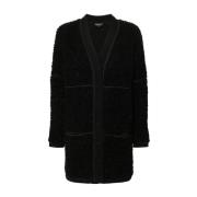 Giorgio Armani Svart Boucle Tröja Metallic Detalj Black, Dam