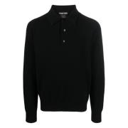 Tom Ford Lyxig Cashmere Polo Shirt Black, Herr