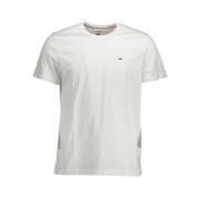 Tommy Hilfiger Broderad Logotyp Kortärmad Bomullst-shirt White, Herr