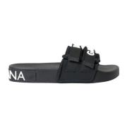 Dolce & Gabbana Svarta Neoprenslides Black, Dam