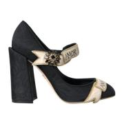 Dolce & Gabbana Svarta Mary Jane Pumps Skor Black, Dam