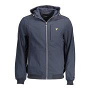 Lyle & Scott Blå dunjacka med huva och fickor Blue, Herr