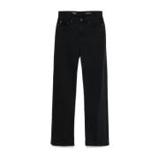 Adriano Goldschmied Svarta Wide Leg Jeans Black, Dam