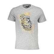 Cavalli Class Leopardmönstrad T-shirt för män Gray, Herr