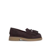 ALMA EN PENA Tassel platt loafer Brown, Dam