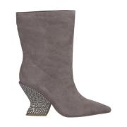 Alma EN Pena Ankelboots med strassklack Gray, Dam