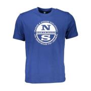 North Sails Klassiskt Logotyp T-shirt Blå Bomull Blue, Herr