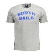 North Sails Grått Statement-T-shirt med rund hals Gray, Herr