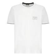 Peserico Vit Bomull T-shirt med Logotyp White, Herr