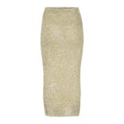 InWear Silver Glitterkjol Beige, Dam