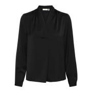 InWear Svart V-ringad Blus Dutoiw Stil Black, Dam