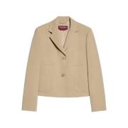 Max Mara Studio Eleganta Jackor för Kvinnor Beige, Dam